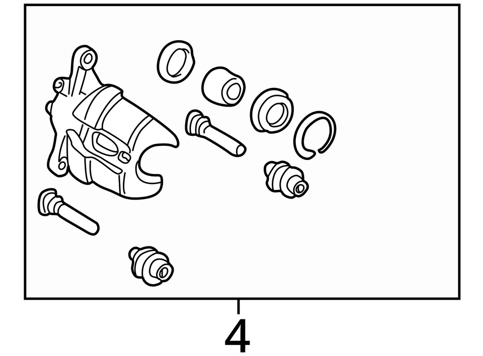 Pinza de freno delantera izquierda Toyota Camry 2000-2001 AC5J8 Foto 3 de 3