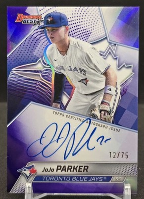 2025 Bowman’s Best Jojo Parker Purple Auto /75 Toronto Blue Jays