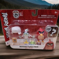 ANGRY BIRDS MISSION FLOCK PACK RED  SILVER FIGURE 2 PACK ROVIO NEW SEALED READ