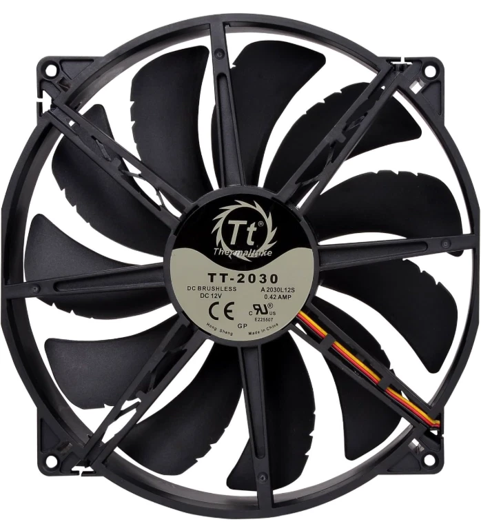 Ventilador de caja de alto flujo de aire silencioso 200Mm Pure 20 Series negro 200X30Mm de espesor con anti- Foto 4 de 4