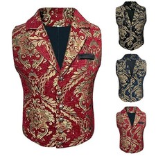 Victorian Cosplay Waistcoat Vest Men's Steampunk Decorative Pattern Gothic