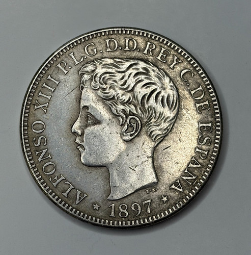 Coin UN PESO 1897 Islas Filipinas Alfonso XIII