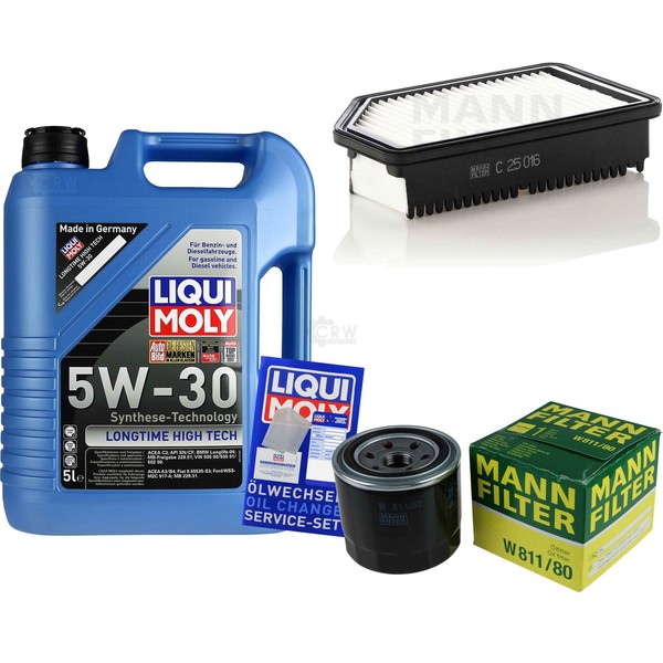 Mann Inspektionspaket 5L Liqui Moly Longtime 5W-30 FüR KIA Rio 1.4 Cvvt Soul 1.6-image