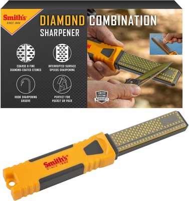 Smith'S DCS4 4  Diamond Combination Sharpener - Double Sided Stone - Outdoor Fie