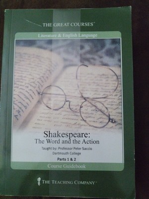 Great Courses Shakespeare The Word & Action Pt 1, 2 & Work Book 16 CD Audiobook