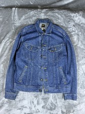 Vtg Lee Denim Jacket Blue Jean PATD 153438 4 Pocket 70s 80s Trucker USA Mens M