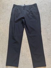 Men  s Vuori Meta Pants Elastic Waist Stretch Athletic Black EUC 