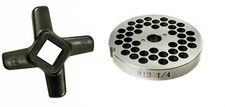  12 1/4" Reversible Meat Grinder Plate -  12 - 1/4 Plate with Grinder Knife 
