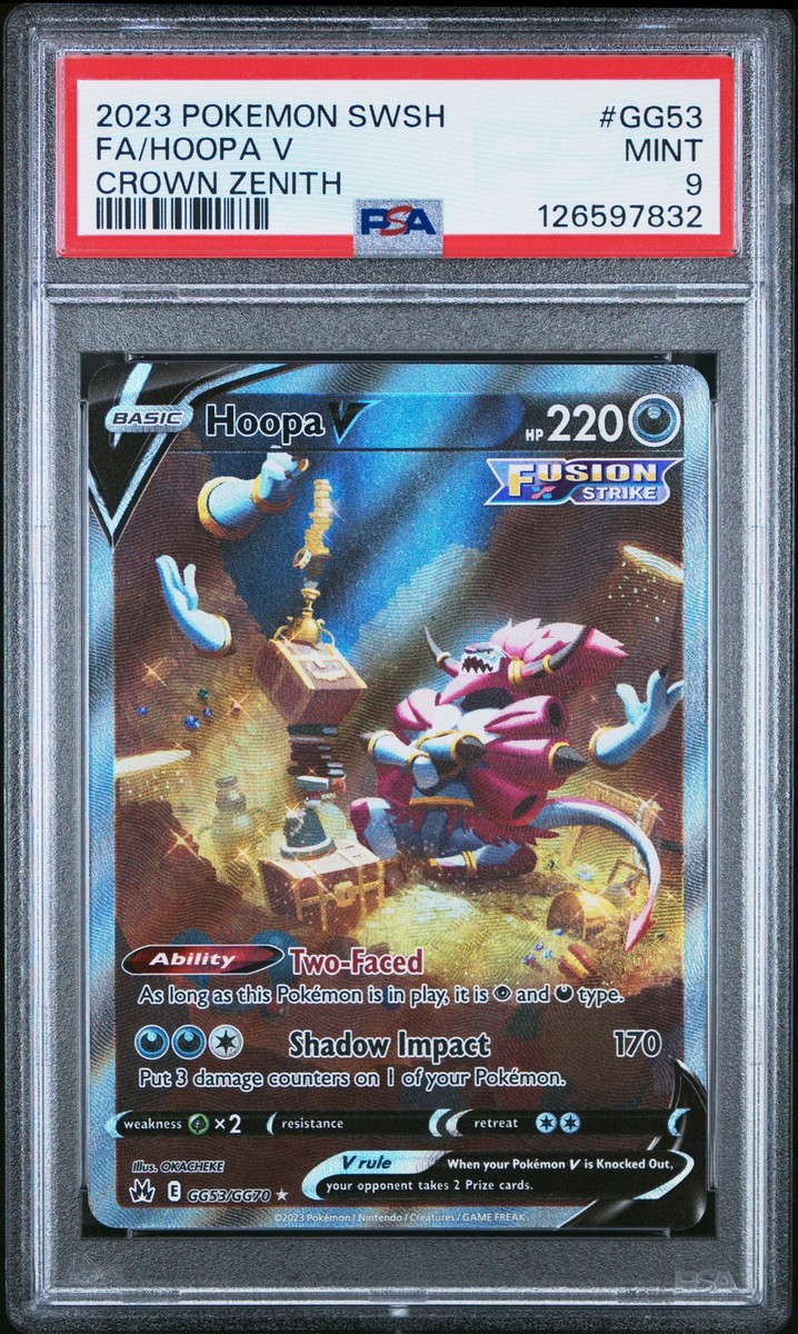 PSA 9 2023 Pokemon Sword And Shield Crown Zenith #GG53 Hoopa V