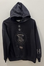H M Harry Potter Hoodie Young 12/14 Black Pullover Sweatshirt Retro School