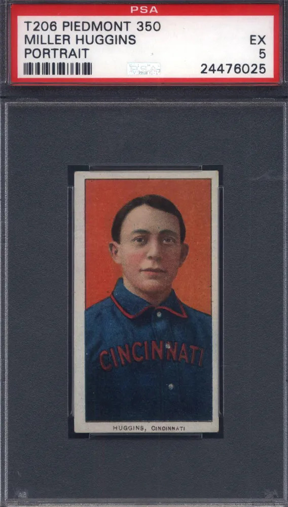 T206 Miller Huggins Portrait Cincinnati PSA 5 Piedmont Back