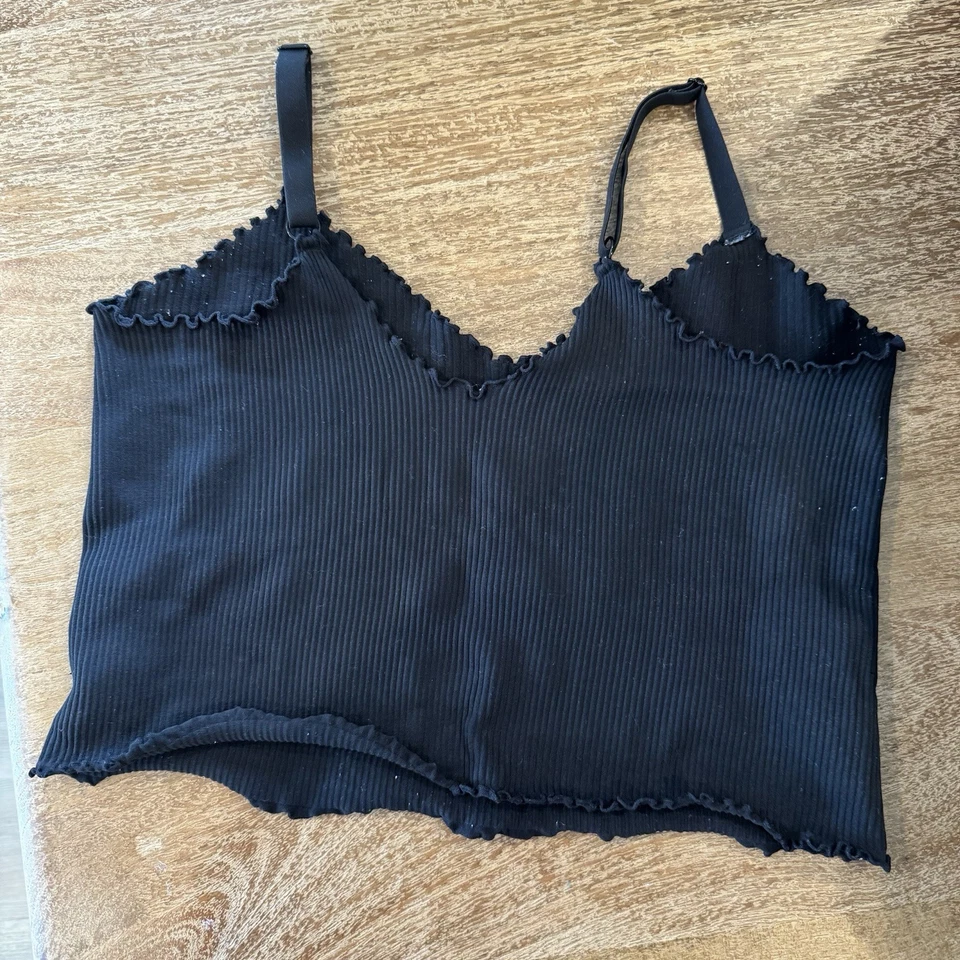 Bralette largo acanalado Aerie, sin forro. Talla XL Foto 3 de 4