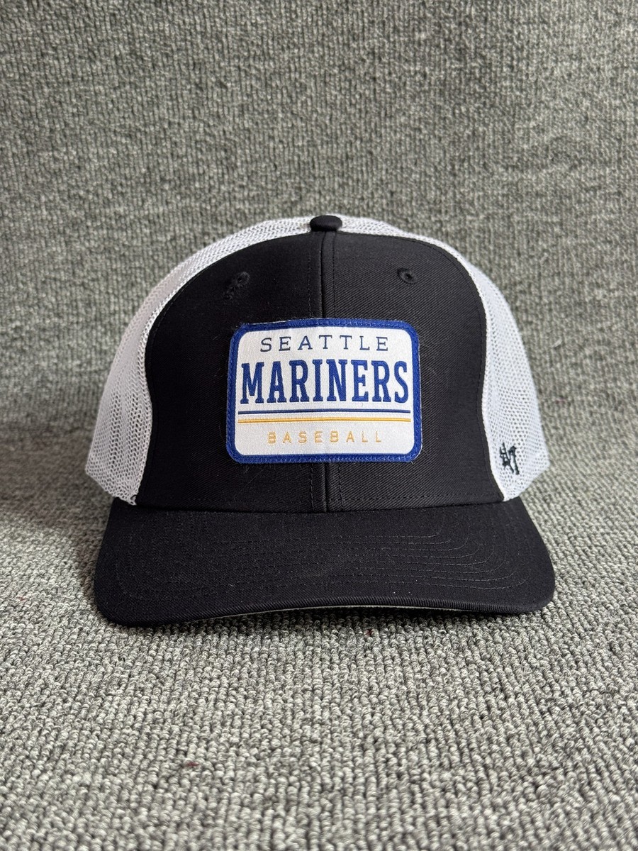 '47 Brand Seattle Mariners Trucker Snapback Black White One Size Hat