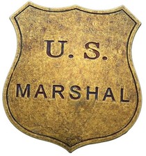 Old West Badges US Marshal Replica Badge Metal Costume Prop