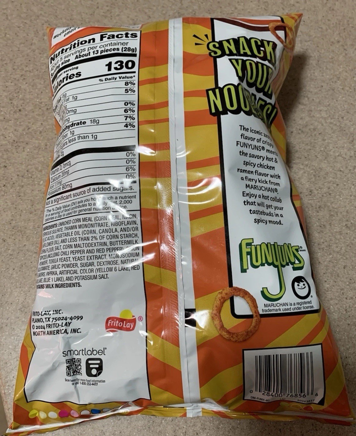 Funyun Hot & Spicy Chicken 🍗 Ramen 🍜 2 Oz Bag NEWp