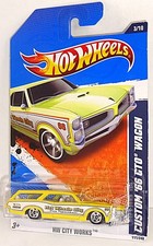 Hot Wheels 2010 HW City Works Series #111 Custom '66 GTO Wagon Yellow w/ 5SPs