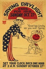📅 1918 Daylight Saving Time Poster - Vintage Wall Decor - 24x36” - 200gsm