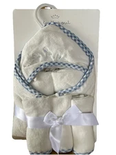 4 Pcs Baby Towels Set, 26 X 26 Hooded Bath Towel and 3 Pcs Baby Washcloths 10x10