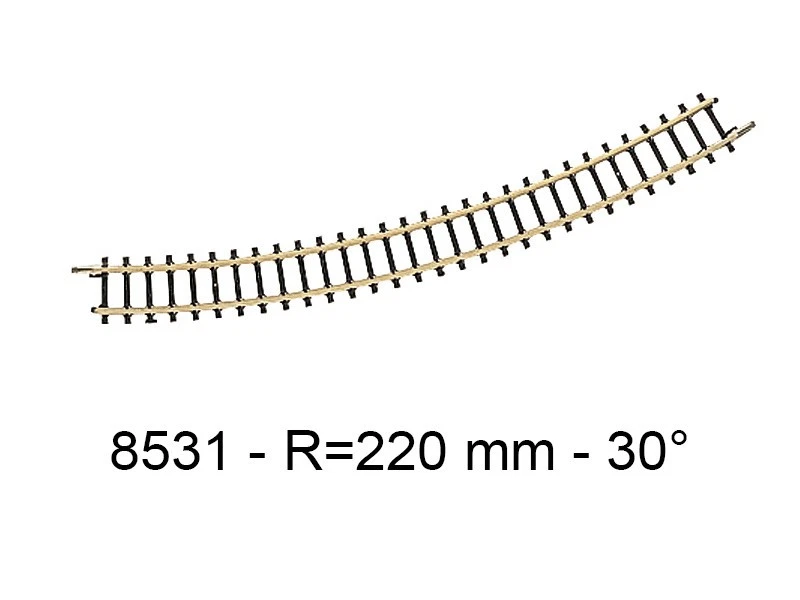 8531 Rails Courbés Rayon 220 mm Märklin voie Z