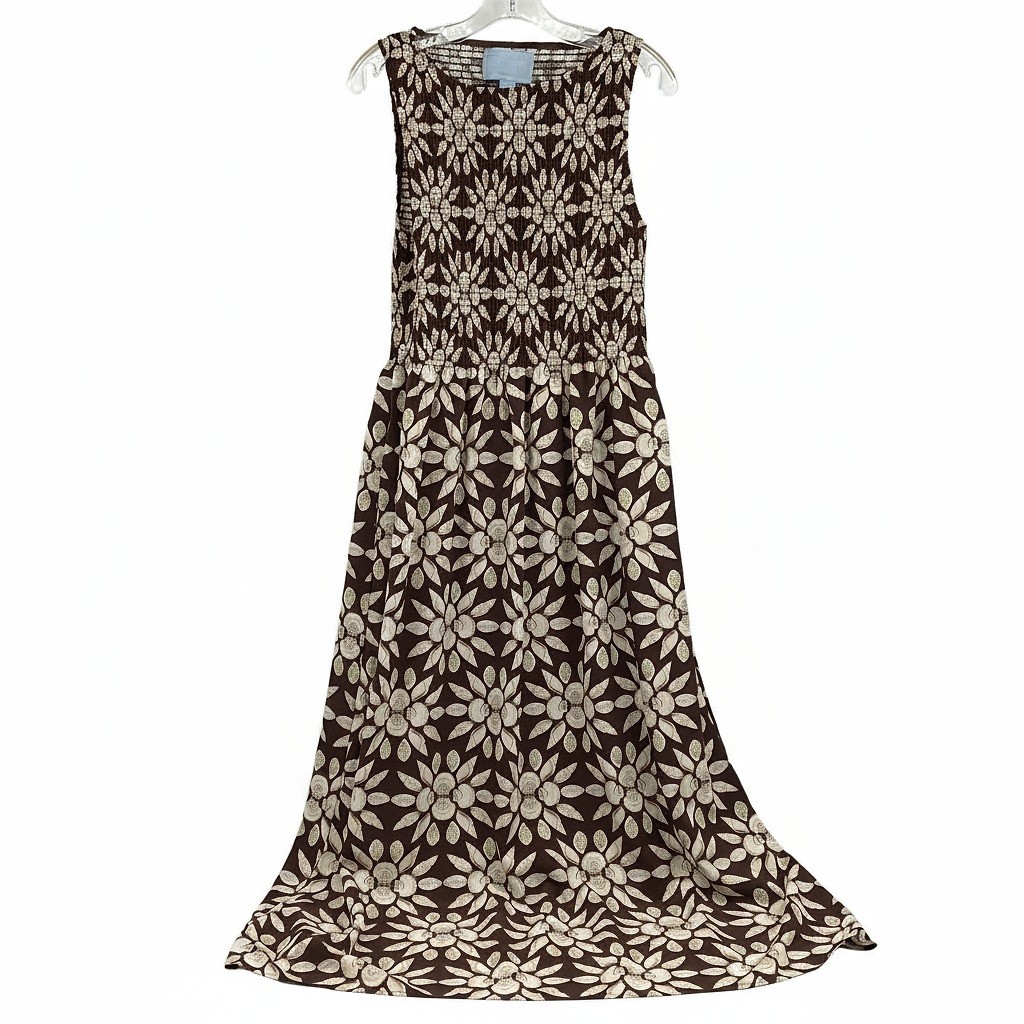 Hill House Brown Floral Maxi Nap Dress | Women’s Size L