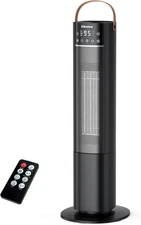 Space Heaters Indoor Use, 26" 12ft/s Electric Heater with Remote, 26, Black 