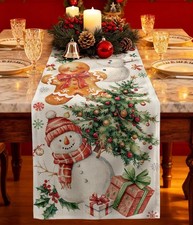 Christmas Table Runner Snowman - 13x72 13x72, Gingerbread 