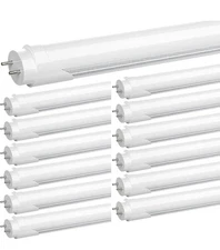 12 Pack JESLED T8 4FT LED Type A+B Light Bulbs, 24W 3000LM 5000K Daylight White