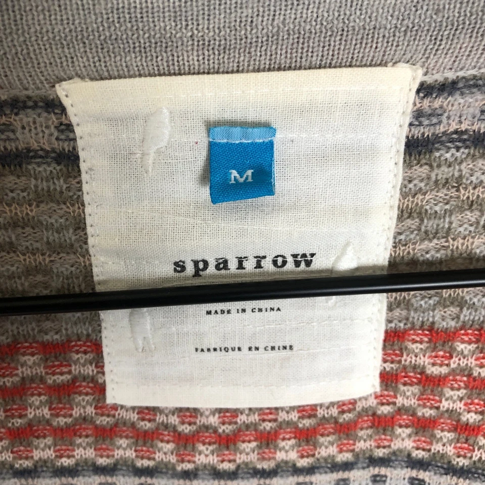 Anthropologie Sparrow Wool Blend Open Duster Cardigan Sz M Striped Boho Pockets - Image 3 of 4