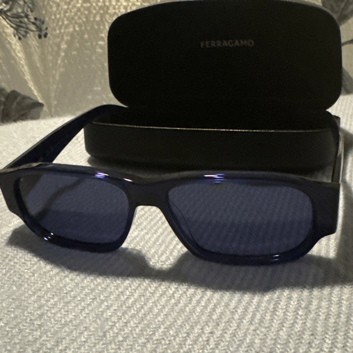 SALVATORE FERRAGAMO BLUE ANTIQUE SUNGLASSES, 61-17-145 Ferragamo Sunglasses - Etsy main image 2