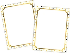 Designer Computer Paper 100 Sheet Set Gold Decorative Paper Stationery 8.5" x...