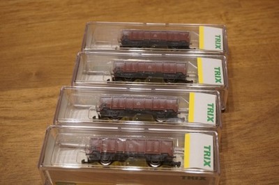 MINITRIX Item No. 15194, disassembled, DB (Germany) Boxcar, 4-car set