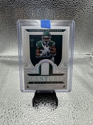 2024 Panini National Treasures  Breece Hall Century Materials Holo Silver #/25