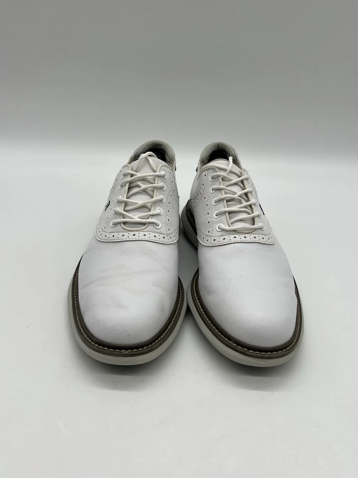 Zapatos de golf FootJoy Traditions 57903 para hombre de cuero blanco con cordones 9,5 M. Foto 2 de 4