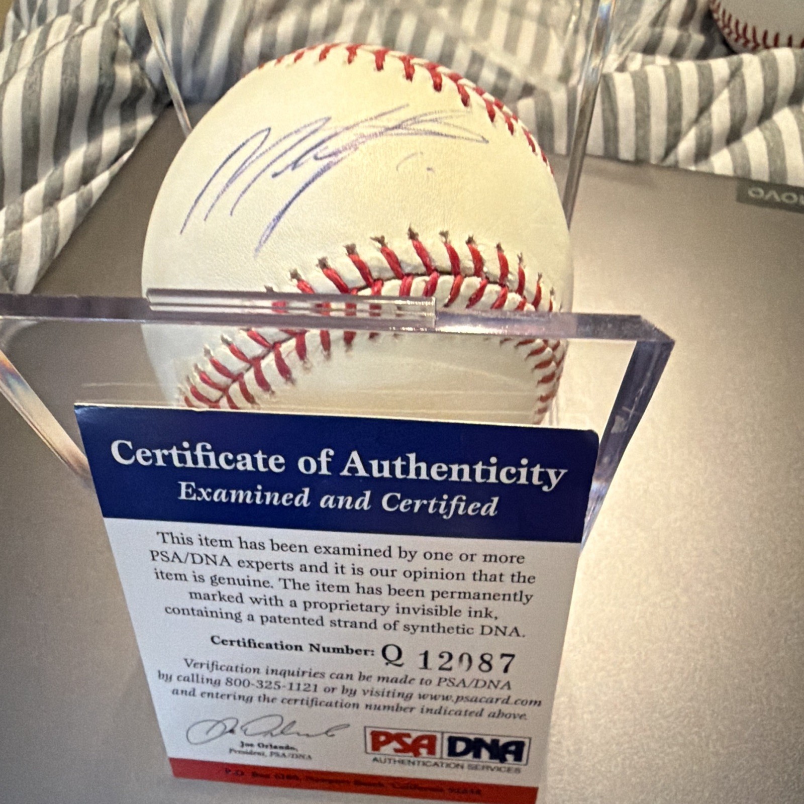 Miguel Tejada Auto Baseball PSA/DNA - Athletics - MLB - Q12087