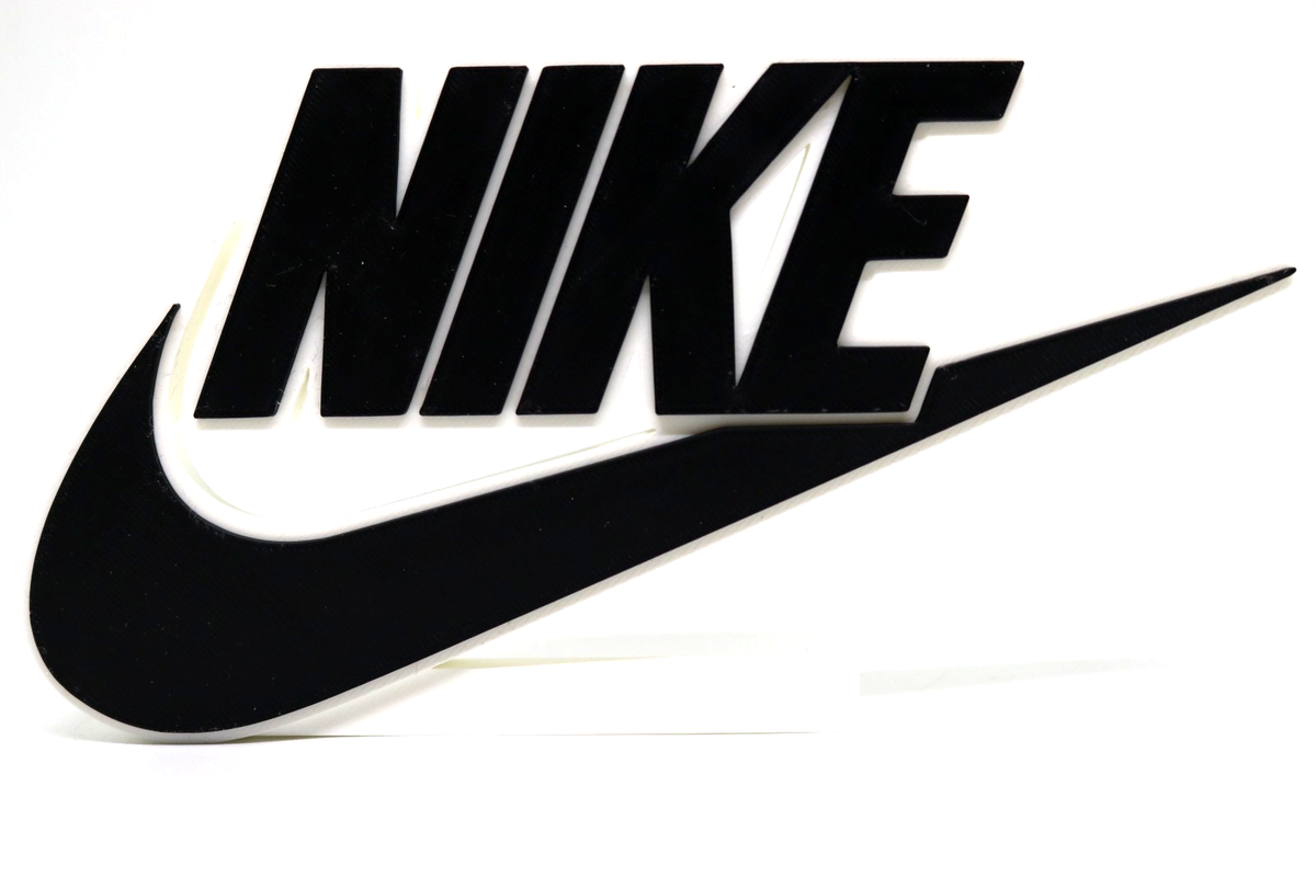 3D Printed Nike Logo Shelf Display Sign For Shoe Collection And