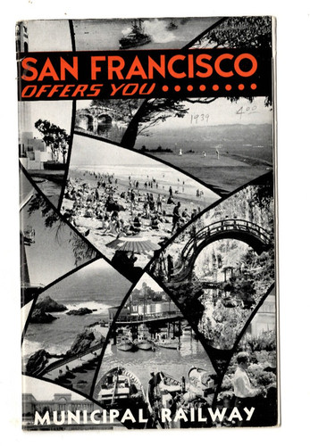 Vintage San Francisco Municipal Railway Muni Guide Book & Map