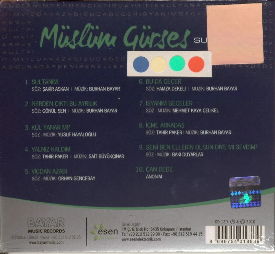 15015--Müslüm Gürses Sultanim Bayar Müzik Yeni Basim Orjinal Jelatinli - Bild 2 von 2