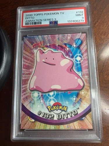 2000 Topps Pokemon TV #132 Ditto Animation Series 3 PSA 9 MINT