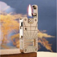 Kerosene Cigar Lighter Transparent Fuel Tank Pump Oil Control Safety Lock Gifts