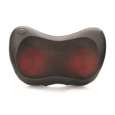 Coussin Massant Chaleur Led "Shiatsu" 30cm Noir