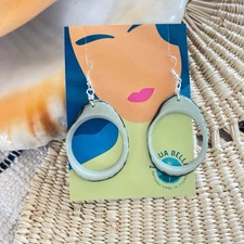 TAGUA EARRINGS, natural tagua nut statement jewelry. Unique. Gift. Ecuador. 