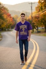 VTG Russell Athletic Rogers Football Mesh Jersey Crop