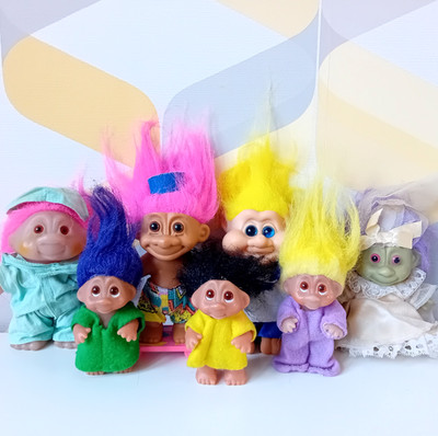 Vintage Troll Puppen 1980er Russ Berrie Thomas Dam Multi Angebot Auswahl & Mix