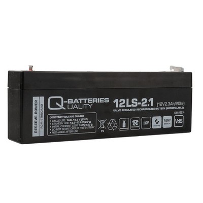 Q-Batteries 12LS-2.1 12V 2,1Ah Blei-Vlies Akku / AGM VRLA VRLA mit VdS