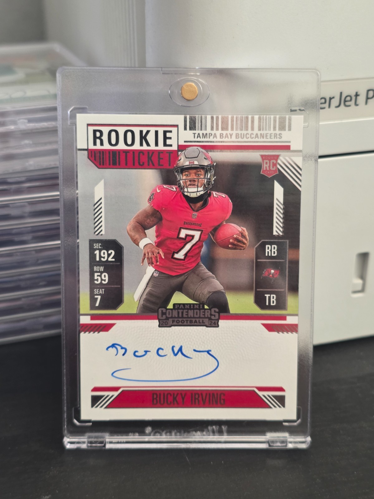 2024 Contenders Rookie Ticket Auto, Bucky Irving RC, #122, On Card Auto