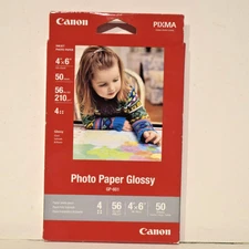 Canon Photo Paper Plus Glossy II (PP-301) 10.6 Mil, 4 x 6 50 sheets