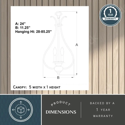 Vaxcel Lighting PD35459 Nickel Monrovia 3-Light Mini Foyer Pendant - Picture 8 of 12