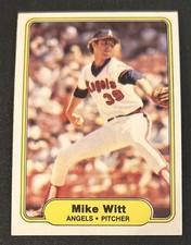 1982 Fleer Mike Witt Baseball Rookie Card (RC) #473 Angels Pitcher VG O/C