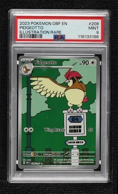 Pidgeotto Illustration Rare Pokemon Scarlet & Violet: Obsidian Flames OBF PSA 9