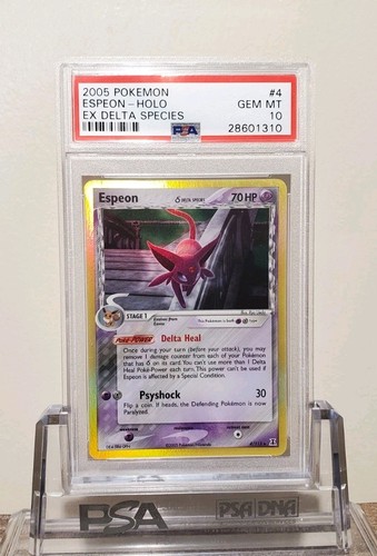 2005 POKEMON EX DELTA SPECIES #4 ESPEON-HOLO PSA 10